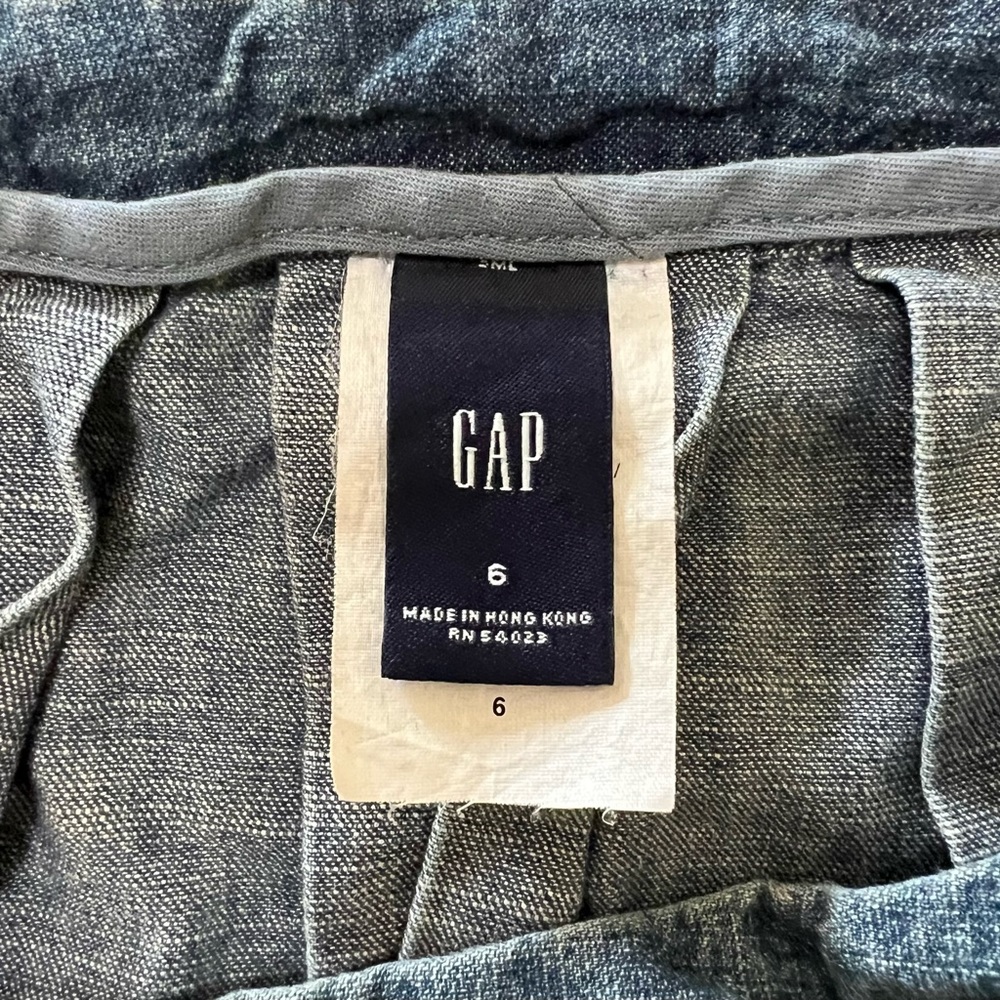Vintage Gap Denim Pleated Skirt - Medium Blue - Size 6 - Picture 6 of 11